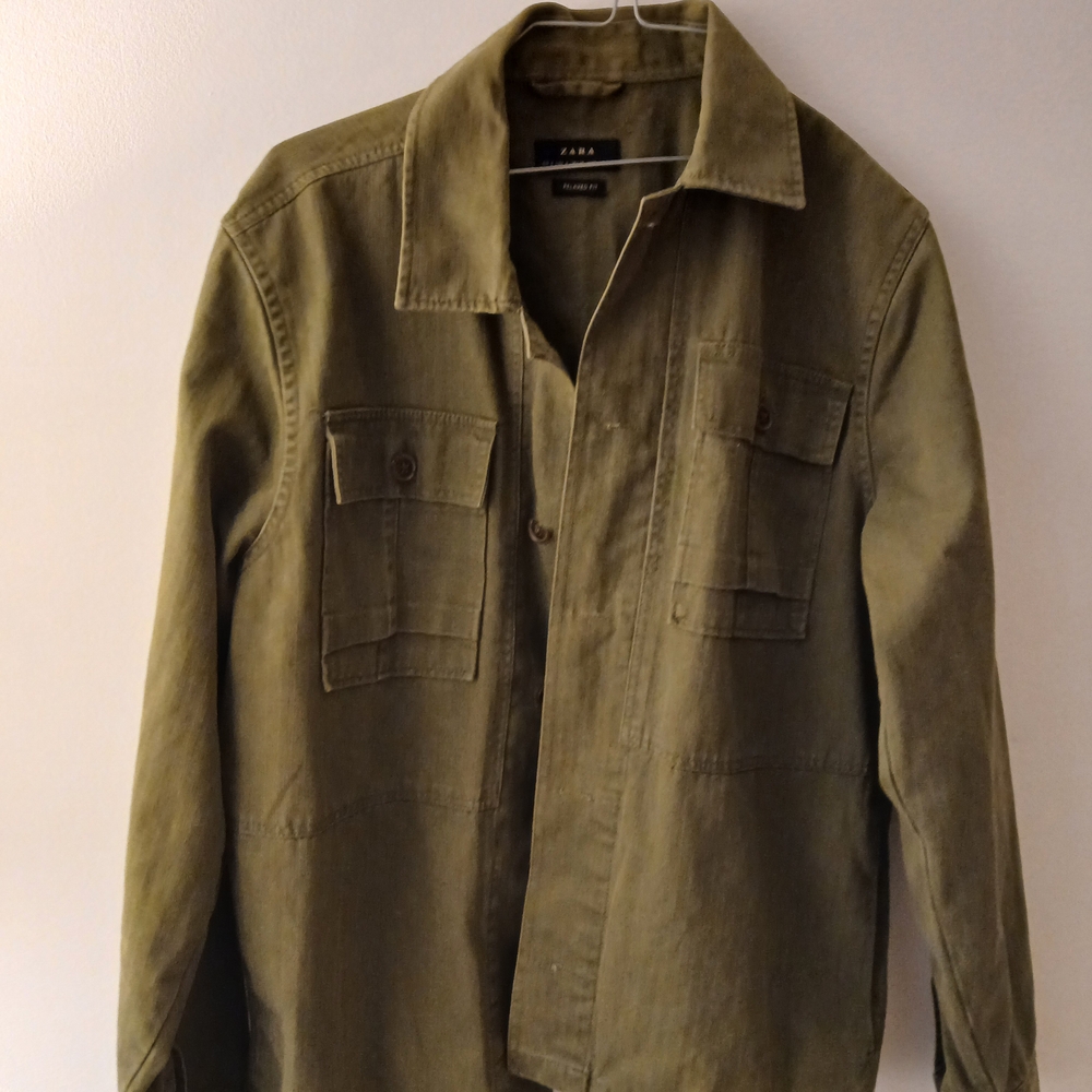 Zara Men's Olive Green Jacket